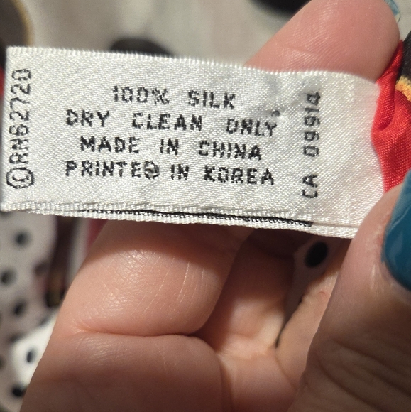 Adrienne Vittadini Polka Dot Scarf -‎ Red, Black, White - Square - Picture 6 of 6